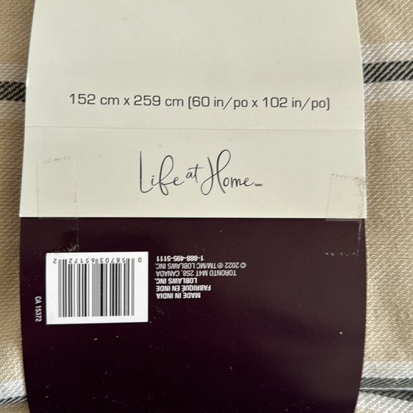 Cotton tablecloth Life At Home 60” x 102” - Picture 5 of 5